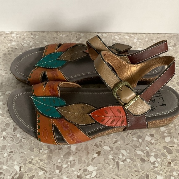 L’Artiste by Spring Step Leather Sandals Women’s Multicolor US 7.5 EU 38 - Picture 6 of 13